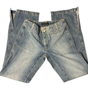 Banana Republic Flare Jeans Women's Size 2 Nautical/Sailor Super bowl Denim Y2K